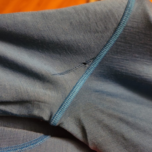 Lululemon Fireplace Jersey Merino Wool Long Sleeve Bleaming Blue W3690S Size 8 - Picture 9 of 12